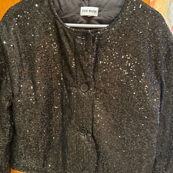 Steve Madden Black Lace Blazer Elegant Formal Wear - Picture 2 of 3